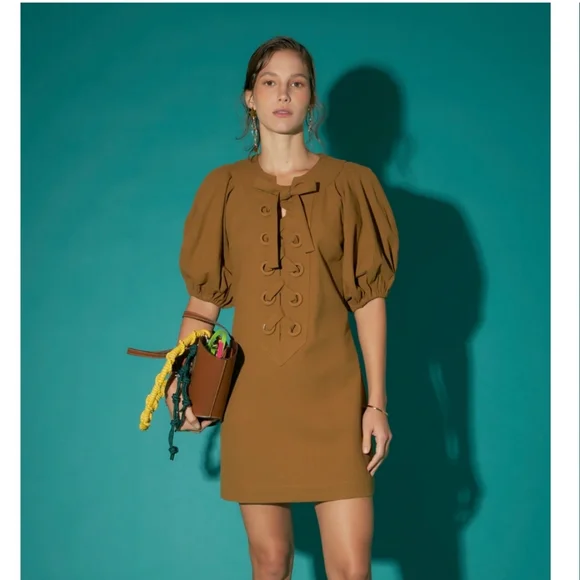 english factory brown dress English Factory